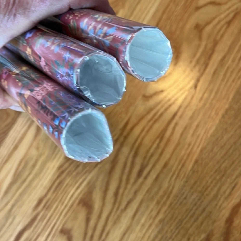 Anthropologie Red Plum Wrapping Paper NIP Set of 3 Rolls